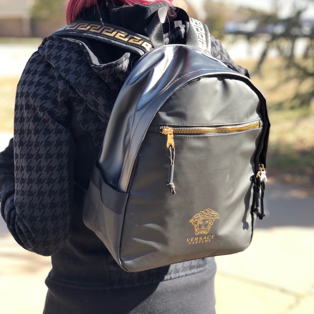 💥Moving to @the_bag_guy💥VERSACE PARFUMS - Women’s Backpack - Black and Gold - Picture 10 of 10
